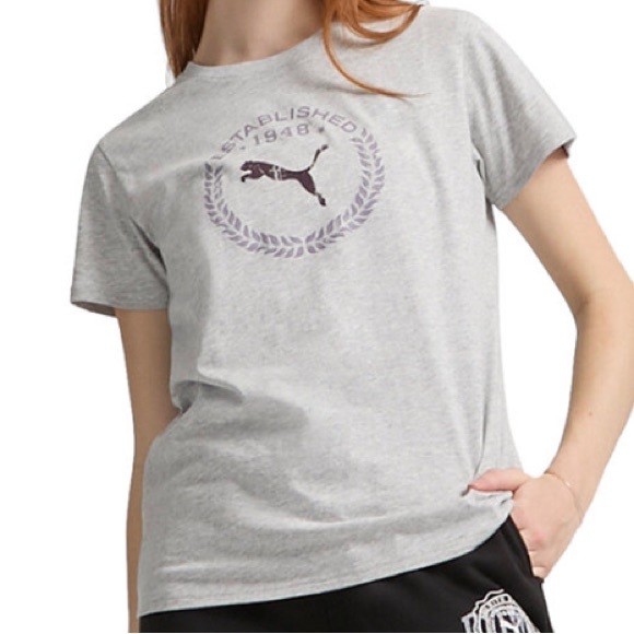 Puma Women's Vintage Sport Graphic Cotton T-Shirt - Picture 3 of 3